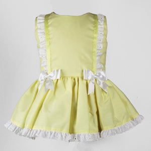 baby girl lemon yellow dress easter spring