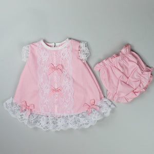 Baby Girl Outfit - Dress and Knickers - Pink