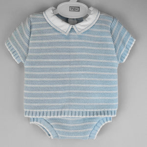 baby boys knitted two piece outfit