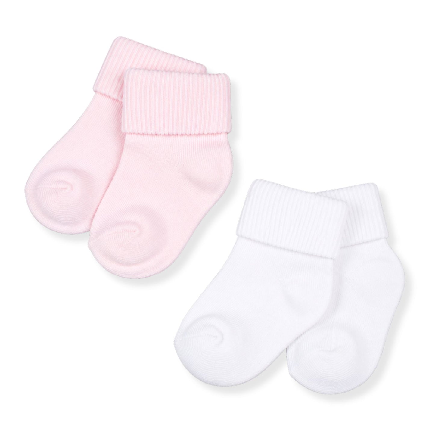 baby girls white and pink ankle socks