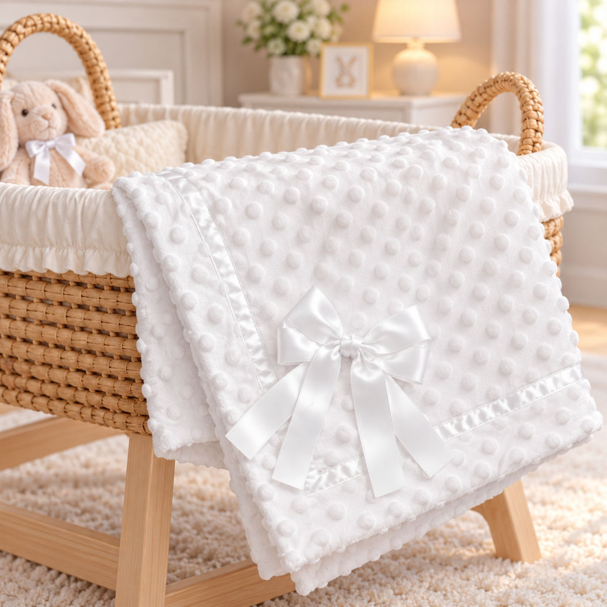 white baby blanket