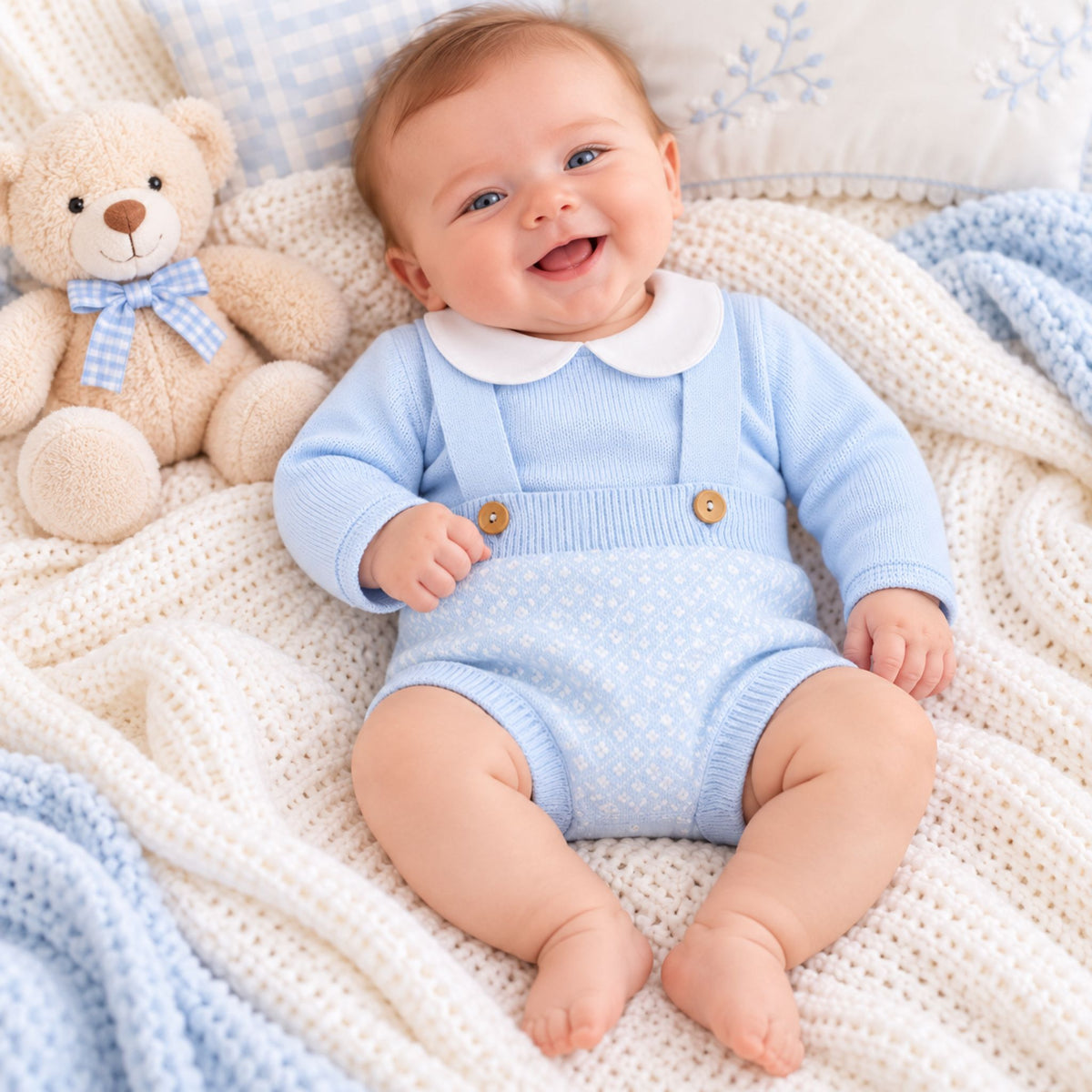 baby boy knitted two piece set