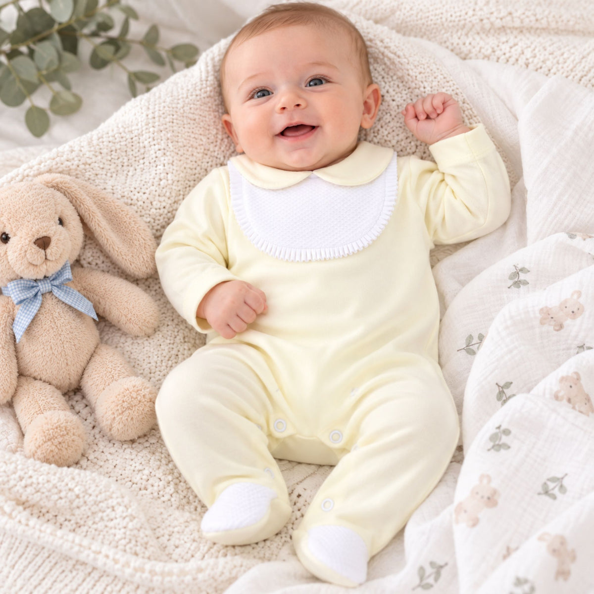 baby lemon sleepsuit