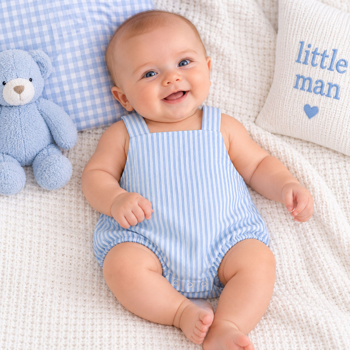 Rapife Blue Stripe Baby Romper