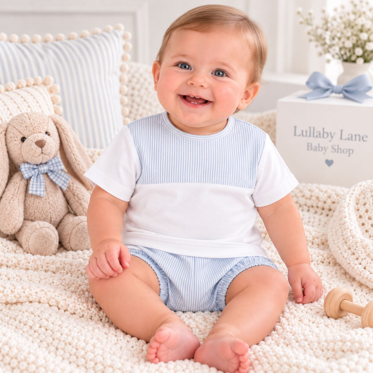 baby boys blue summer set