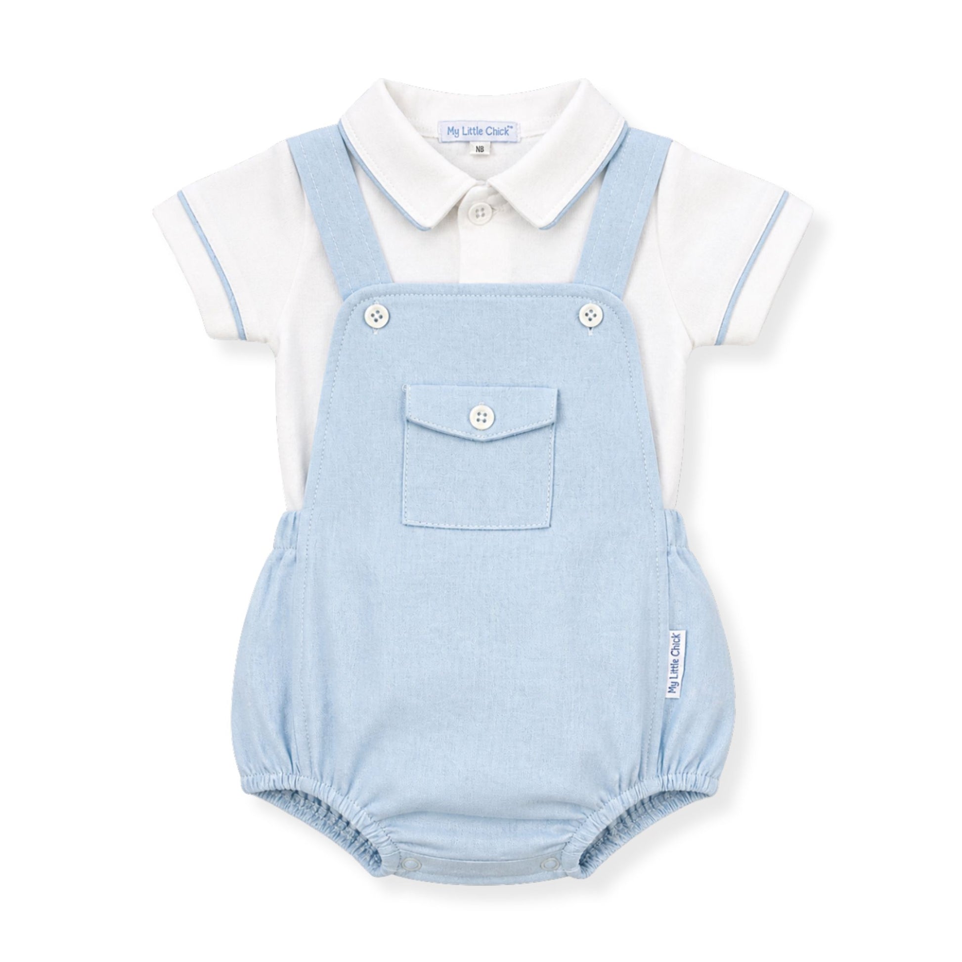 baby boys linen summer set