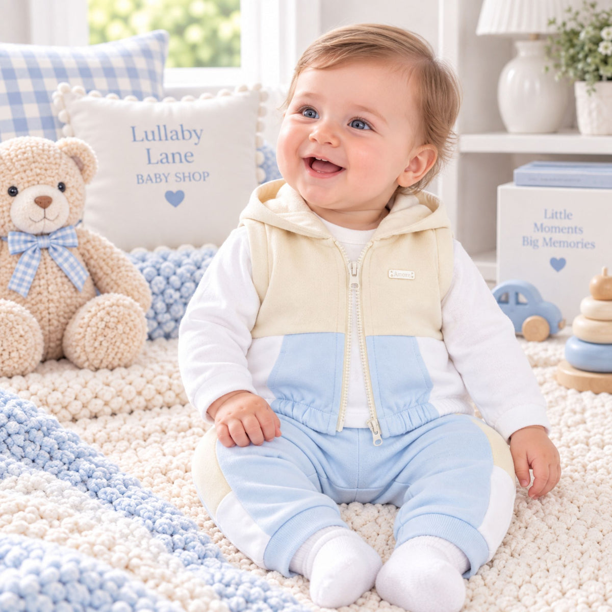 baby boys 3 piece three piece set by amore