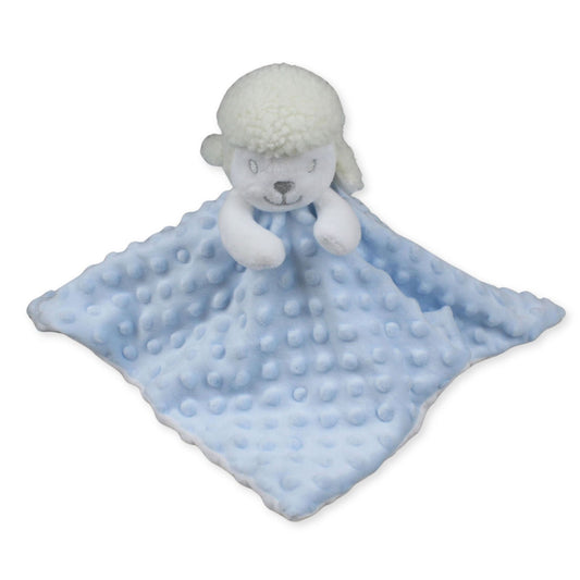 blue lamb baby comforter soft dimple comfort toy newborn