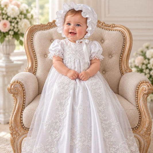 Christening Gown / Robe with Bonnet