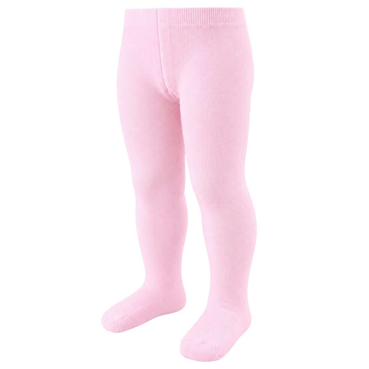Light pink ribbed tights shown on a ghost mannequin against a plain white background.