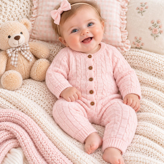 baby girl knitted one piece by dandelion