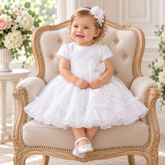 baby girl white sarah louise christening dress