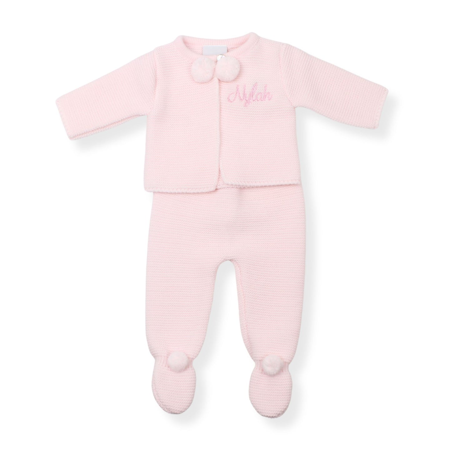 personalised pink baby outfit