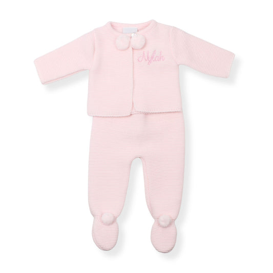 personalised pink baby outfit