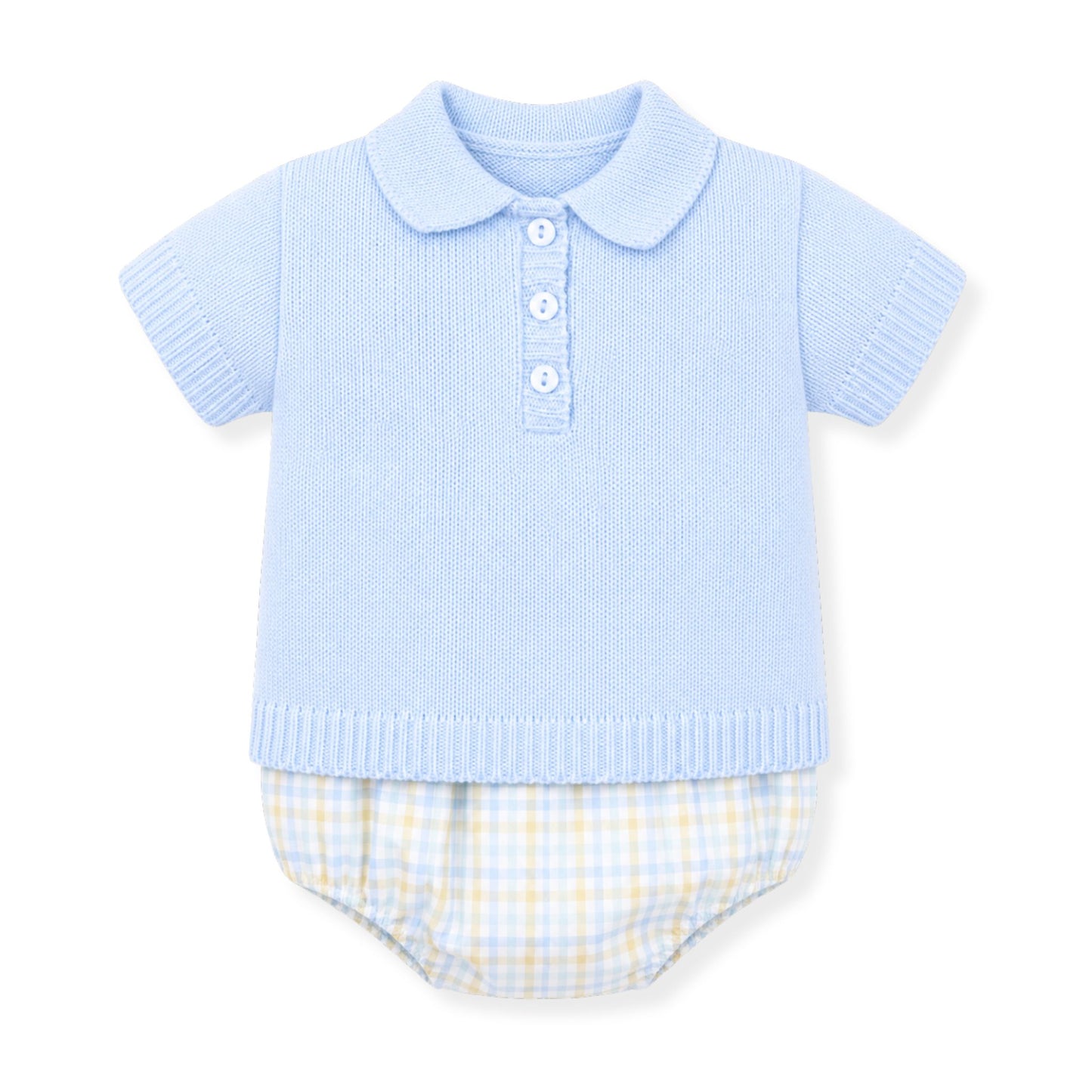 PEX BABY BOYS TWO PIECE KNITTED SUMMER OUTFIT