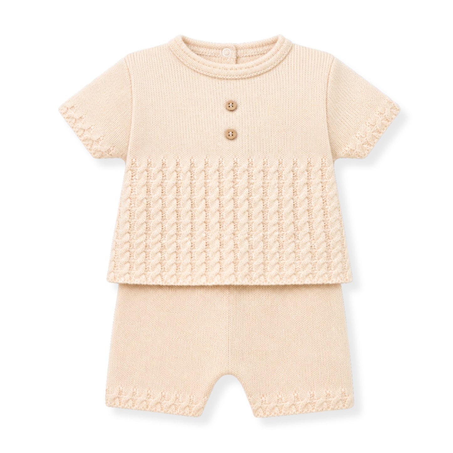 baby boys 2 piece knitted set by Dandelion