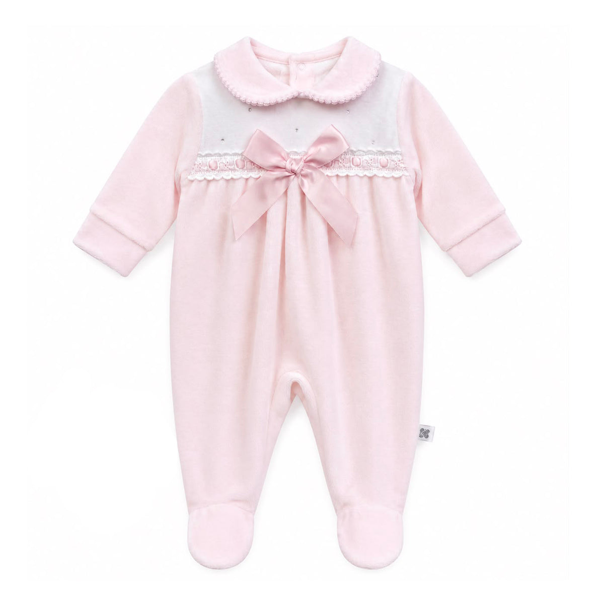 baby girls pink velour suit