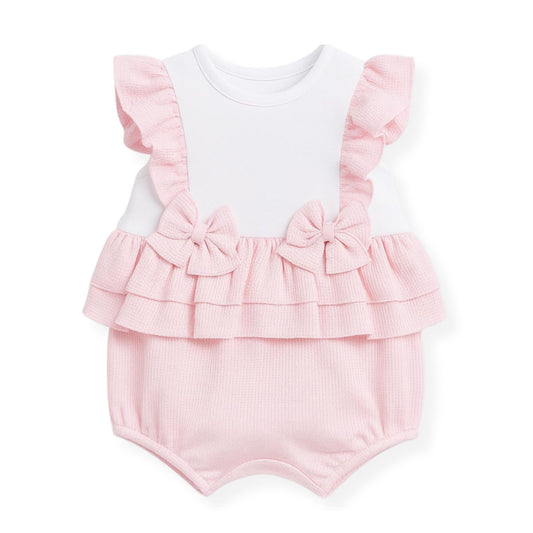 baby girls romper pink in a spanish style