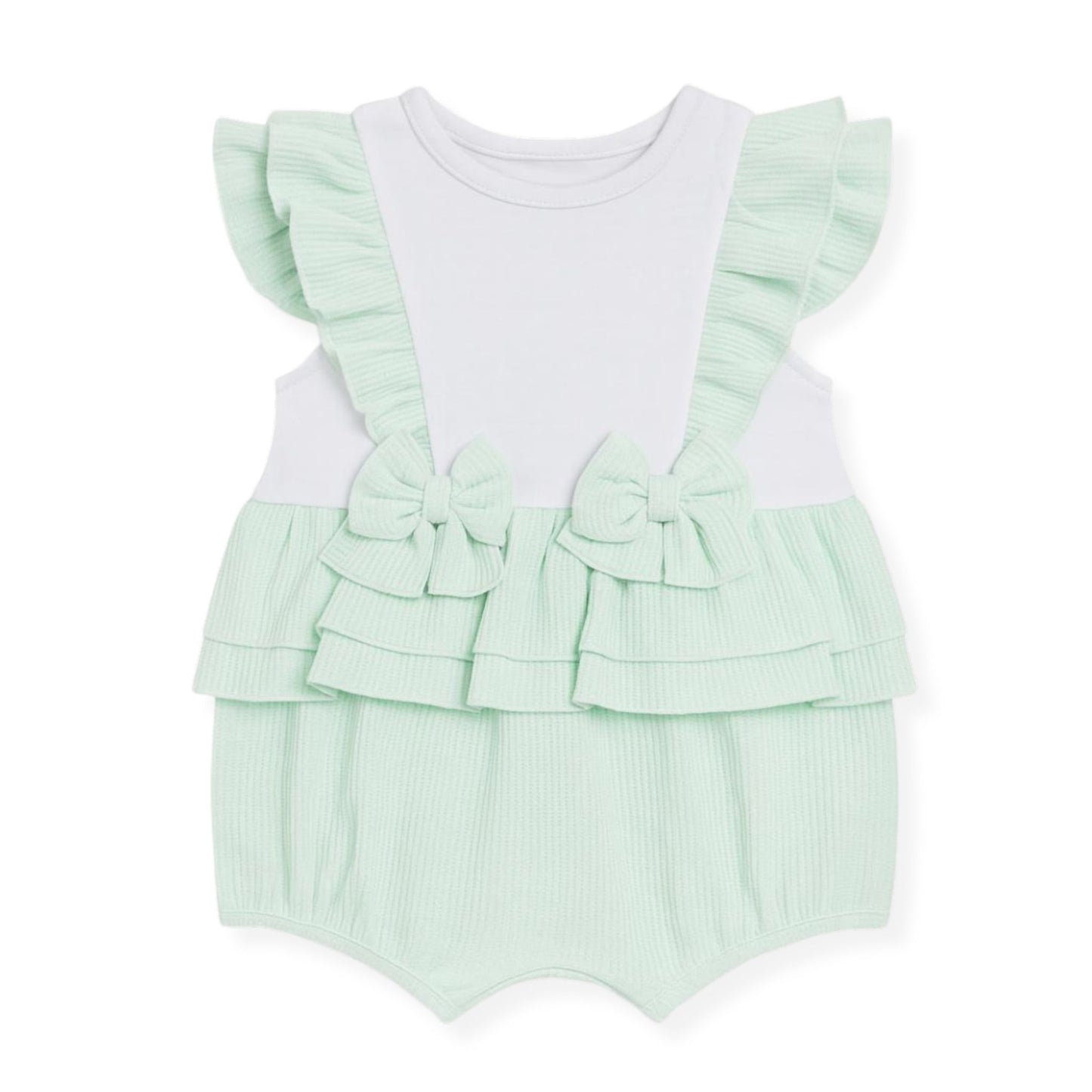 baby girls spanish romper in mint green