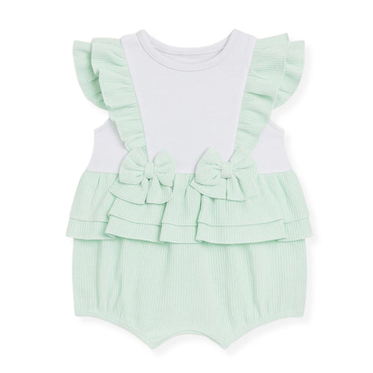 baby girls spanish romper in mint green