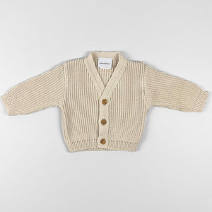 baby unisex beige v neck cardigan