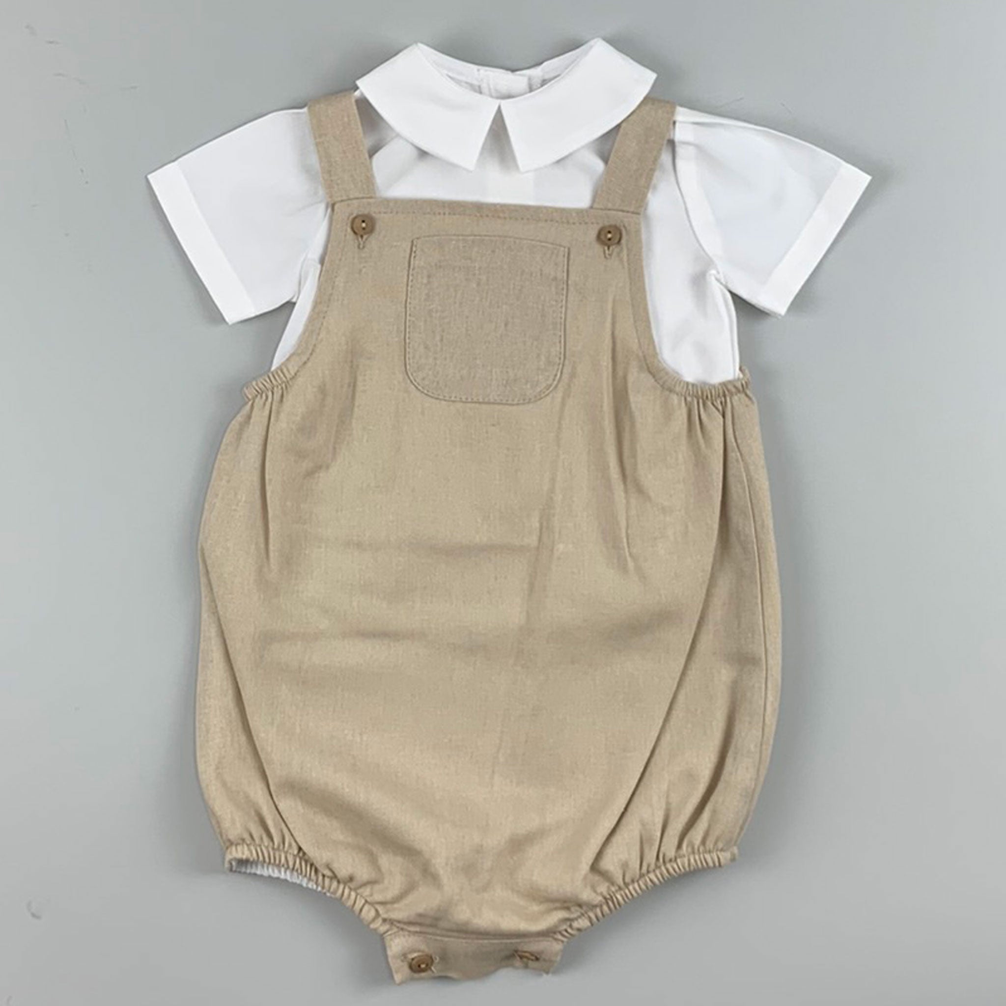 baby boys beige romper