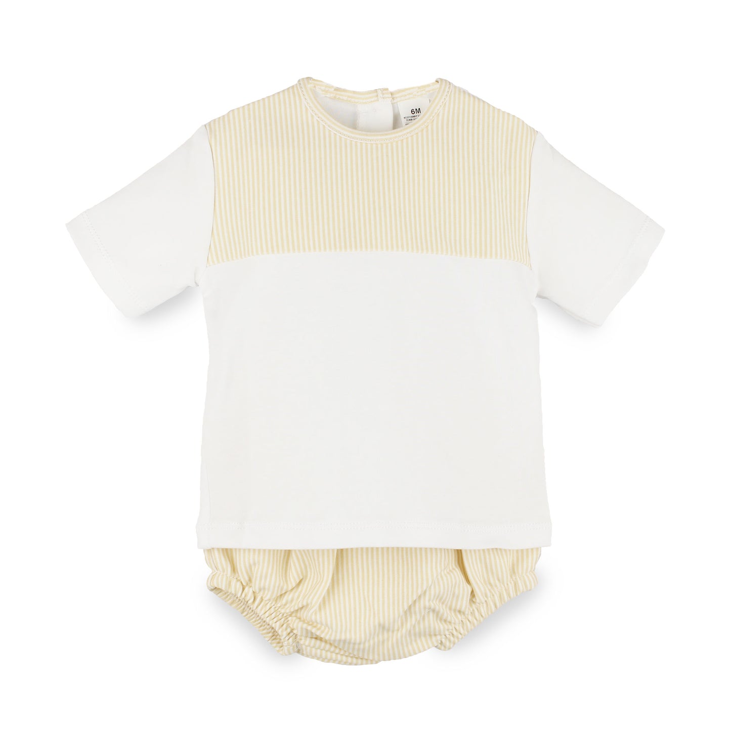 Baby Boys Beige Stripe Two Piece Outfit – 100% Cotton