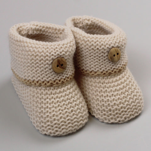 baby knitted beige boots