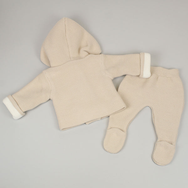 baby unisex beige hoodie and leggings