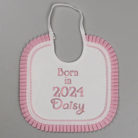 Born in 2024 Baby Girls Bib
