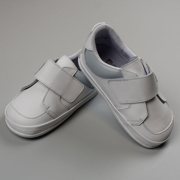 First Walker Shoes / Trainers - Boys - Hard Sole white Leather - Pex Jake