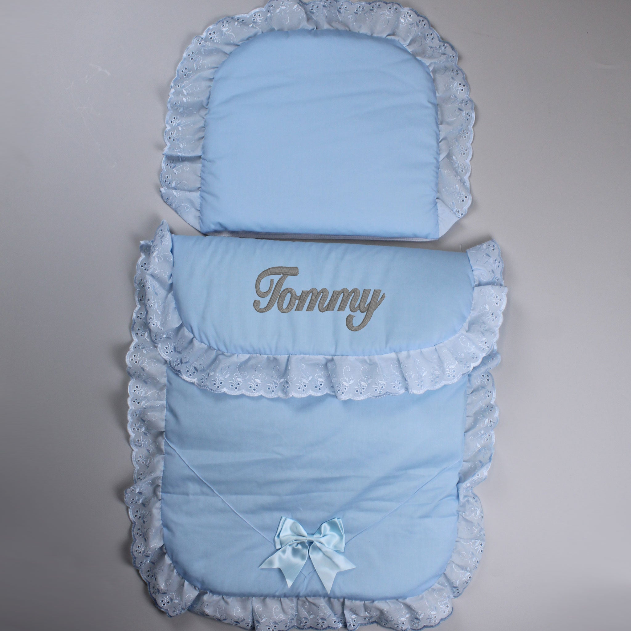 Keep Your Baby Warm and Stylish with Our Personalised Baby Boy Pramset. Lullaby Lane Baby Shop