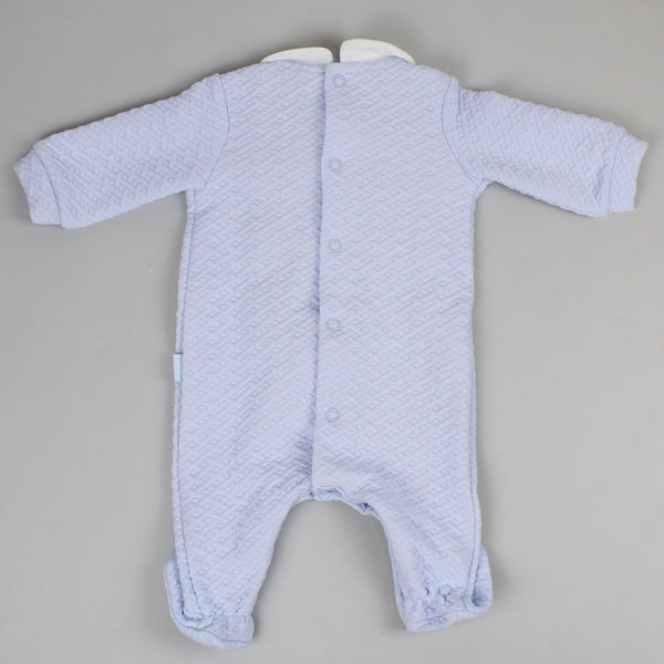 baby boys quilted sleepsuit