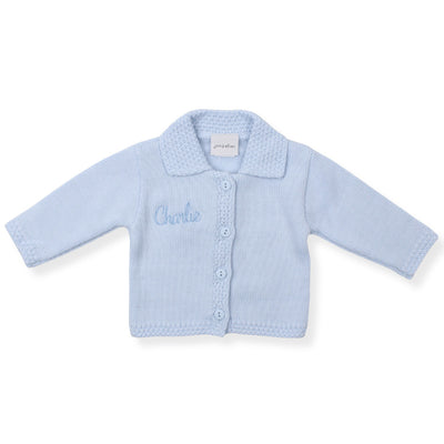 Personalised Baby Boys Cardigan - Blue