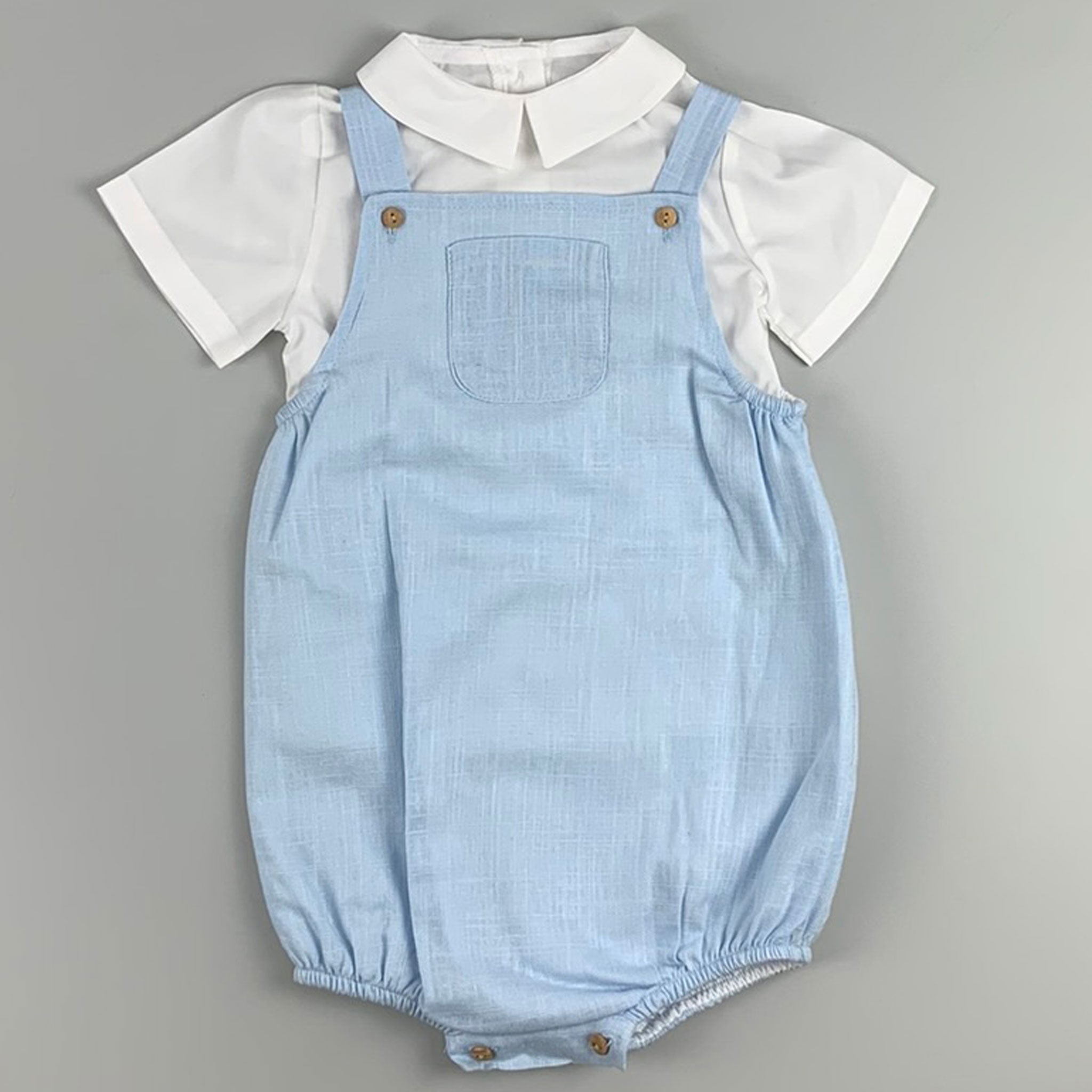 blue baby boys romper