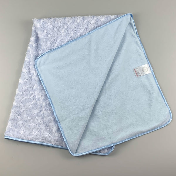 Blue Baby Blanket - Rosebud Texture