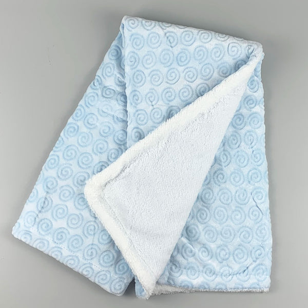 Baby Blanket With Spiral Design - Blue