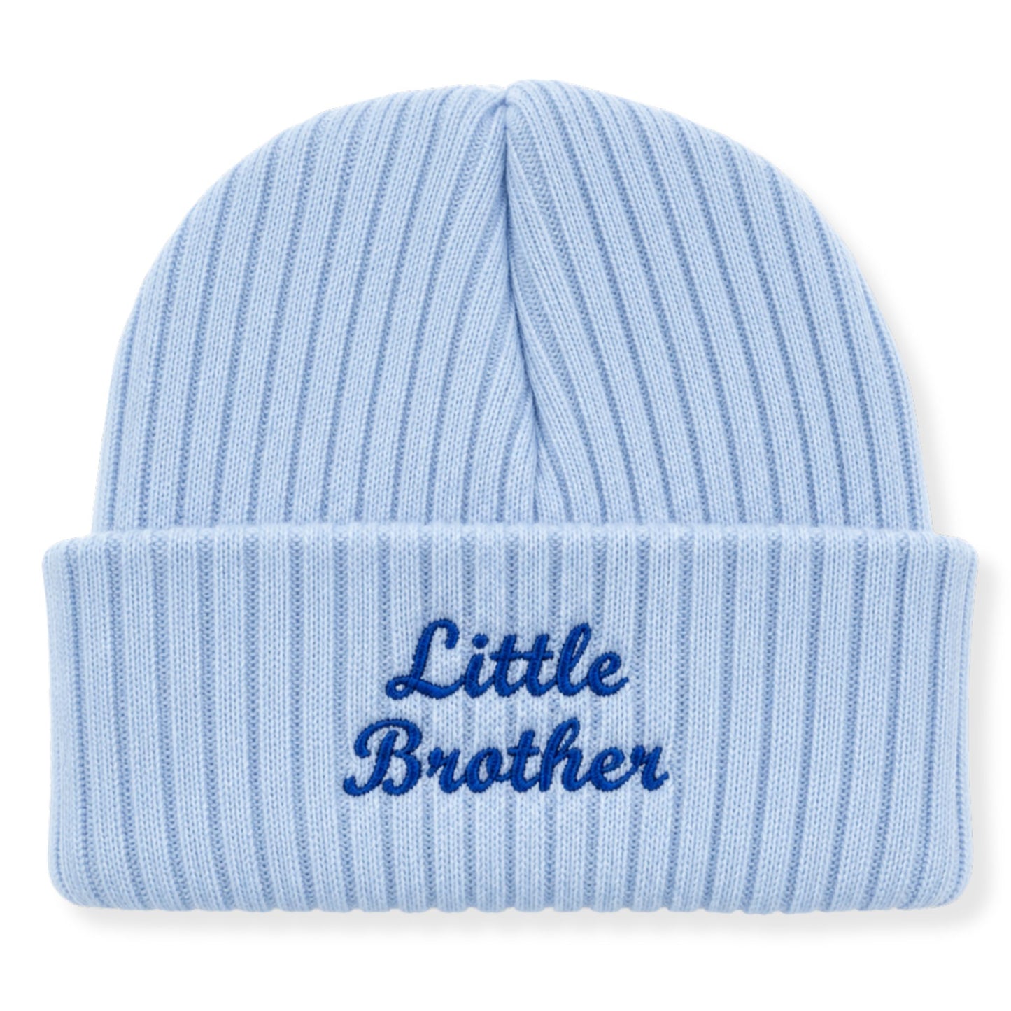 Newborn Beanie Hat with Little Brother Embroidery