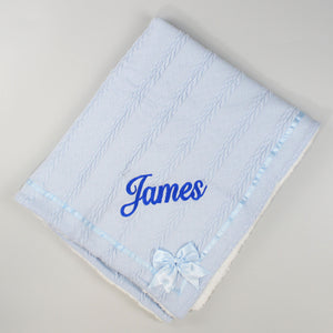 baby boys personalised blanket