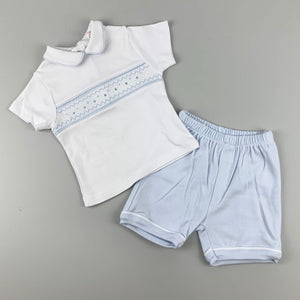 Baby Boys Two Piece Summer Outfit - T Shirt and Shorts Set