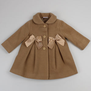 baby girls brown pea coat