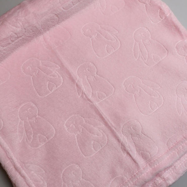 baby girls embroidered bunny wrap