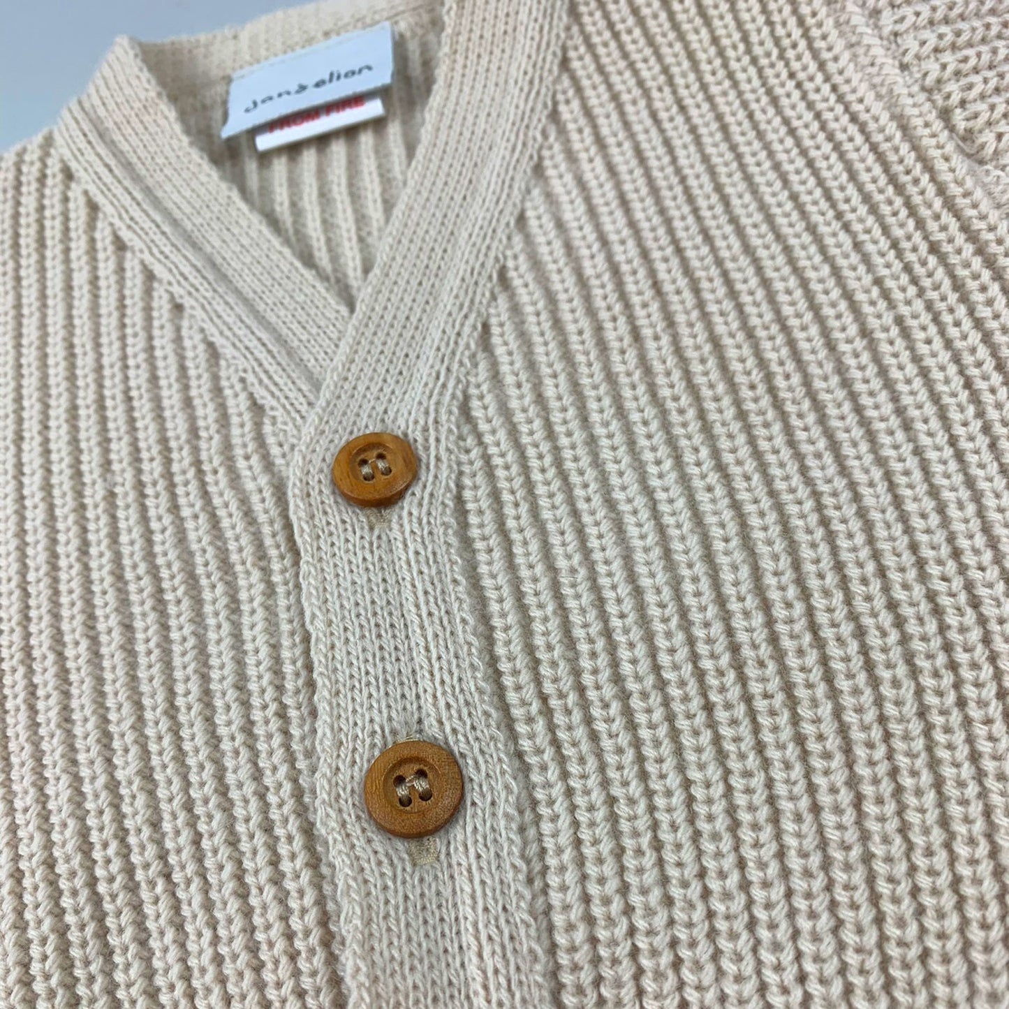 baby beige chunky knit cardigan