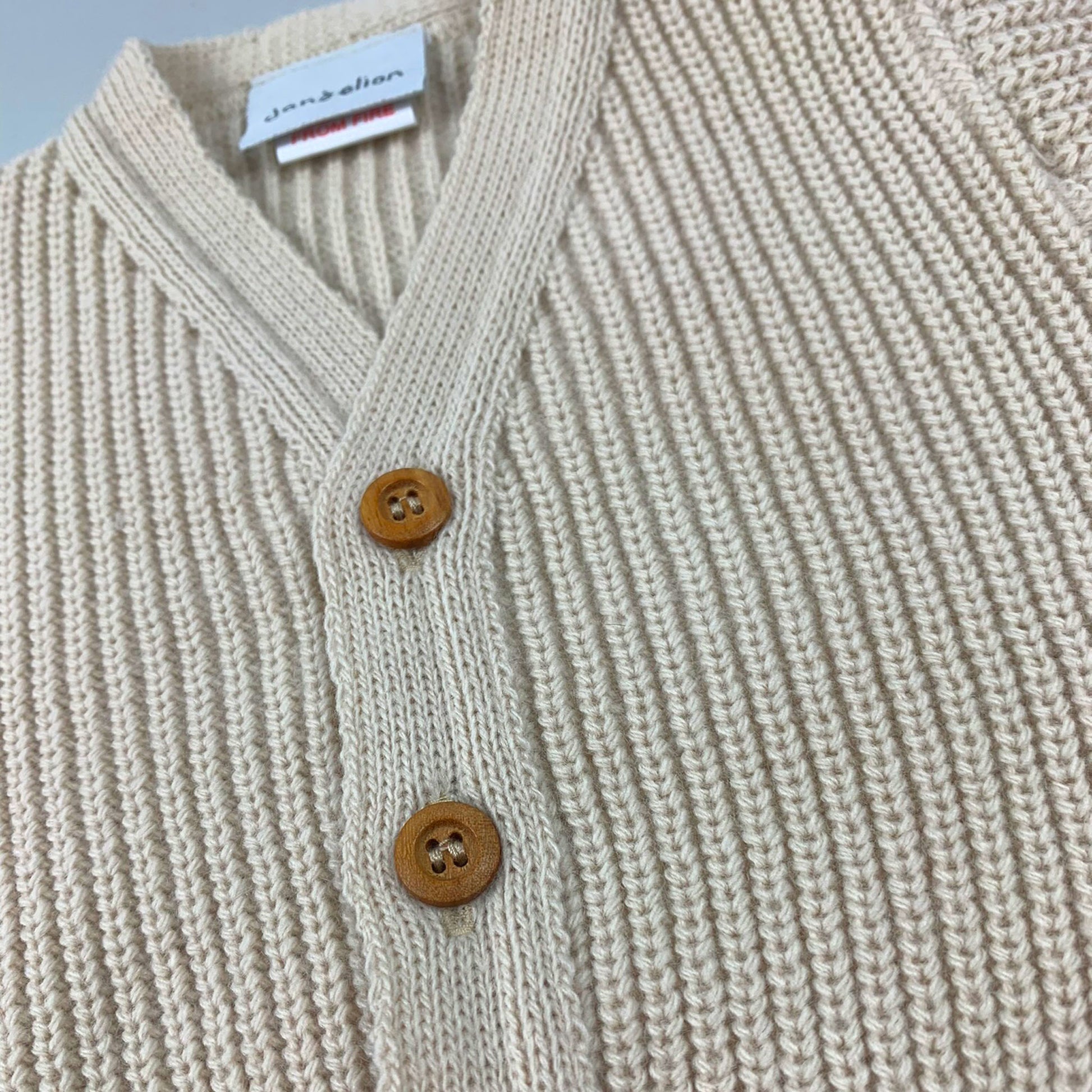 baby beige chunky knit cardigan
