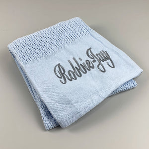 Personalised Cellular Blanket - Blue