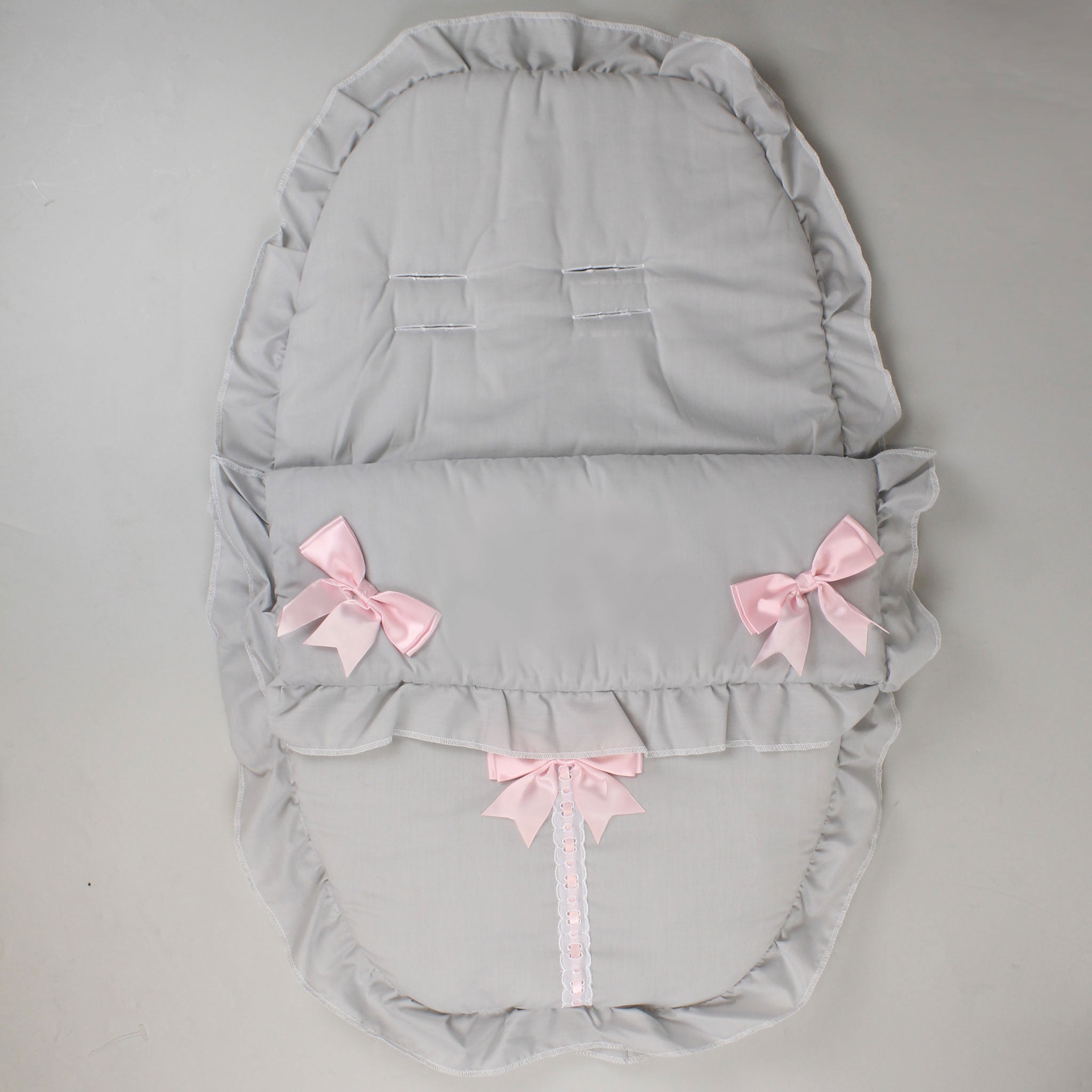 Car Seat Cosy Toes with Pink Bows Footmuff Lullaby Lane Baby Shop