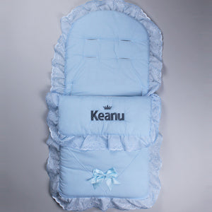 Personalised Cosy Toes / Footmuff - Universal Blue