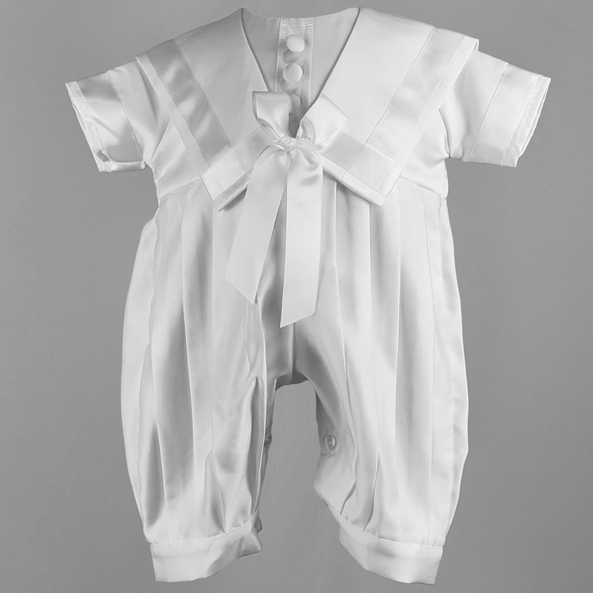 christening romper white baby boys