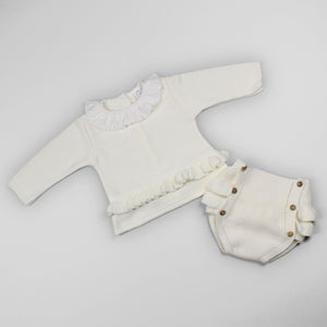 baby girls cream two piece set