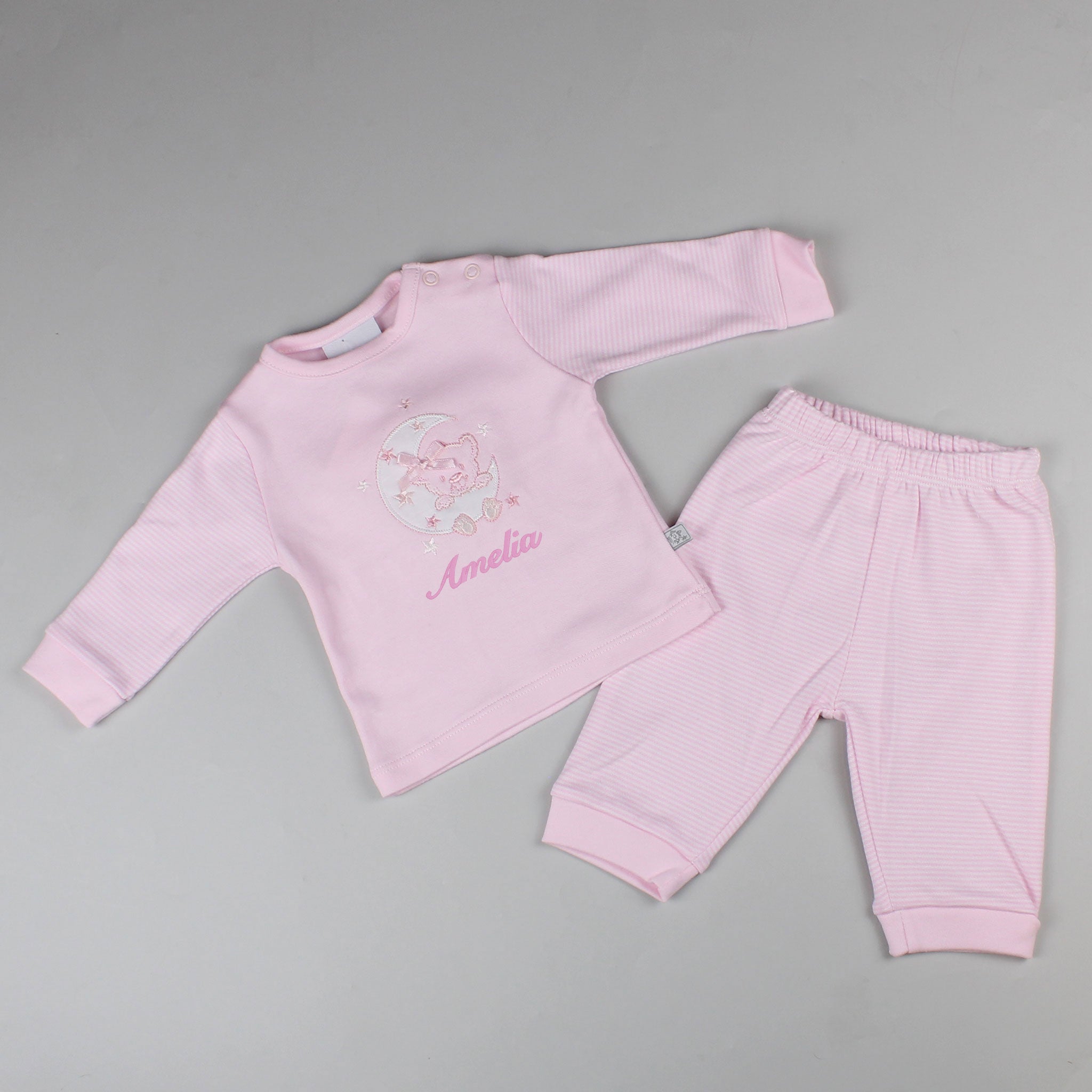 personalised baby girls pyjamas